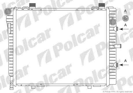 Радіатор охолодження, CLK (C208), 06.97-12 Polcar 5002086