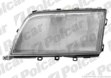 Скло фари, MERC.W202(C-KL), 93- Polcar 500211E