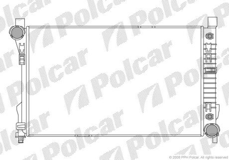 Радіатор охолодження, KLASA C (W203), 05.0 Polcar 5003085