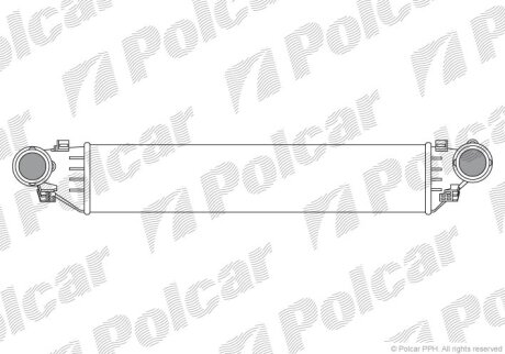 Радіатор повітря (інтеркулери), C-KLASA (203) 00- Polcar 5003J81