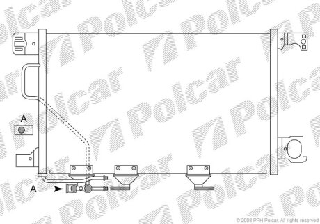Радіатор кондиціонера, Mercedes C (W203) Polcar 5003K8C3S