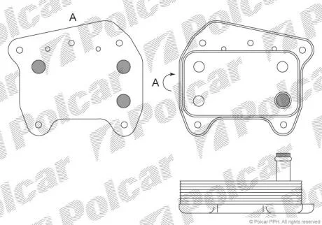 Радіатор масляний DB Sprinter/Vito Cdi Polcar 5003L81
