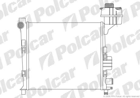 Радіатор охолодження, KLASA A (W168), 07.9 Polcar 5005082X