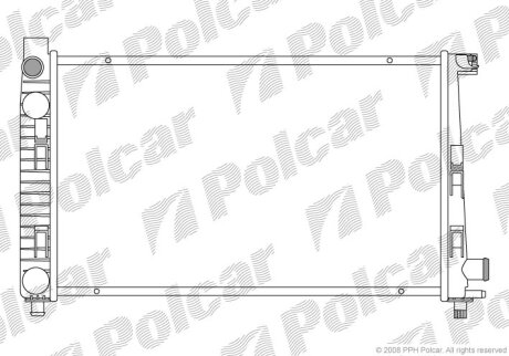 Радіатор охолодження, KLASA A (W168), 07.9 Polcar 5005085
