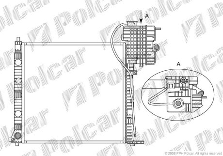 Радіатор охолодження, VITO Autobus (W638), Polcar 5012086X