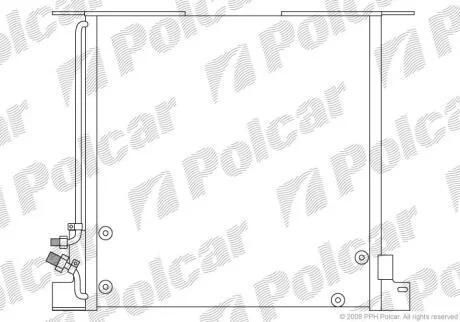 РАДИАТОР КОНДИЦИОНЕРА MERCEDES VITO W638 96-03 (БЕЗ ОСУШИТЕЛЯ) Polcar 5012K8C1