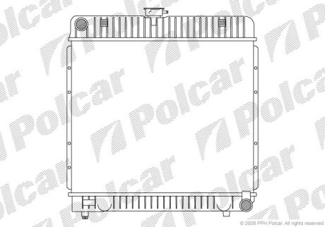 123.501.0201, 123.501.5801 РАДИАТОР 2,0, 2,3, 2,4D, 2,5 R6, 2,8 R6, 3,0D Polcar 5013081