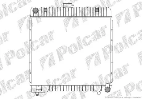 123.501.0201, 123.501.5801 РАДИАТОР 2,0, 2,3, 2,4D, 2,5 R6, 2,8 R6, 3,0D Polcar 5013081