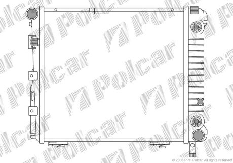 Радіатор охолодження, KLASA E coupe (C124) Polcar 50140801