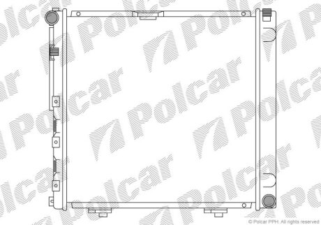 Радіатор охолодження, 124 coupe (C124), 03 Polcar 50140806