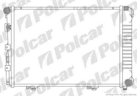 Радіатор охолодження, 124 sedan (W124), 12 Polcar 5014081