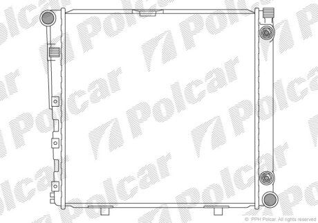 Радіатор охолодження, 124 coupe (C124), 03 Polcar 5014086