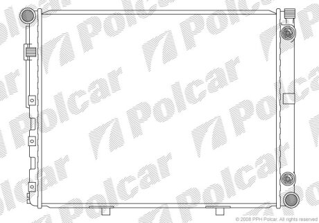 Радіатор охолодження, 124 sedan (W124), 12 Polcar 5014089