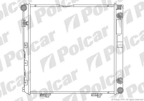 Радіатор охолодження, 124 coupe (C124), 03 Polcar 501408A6