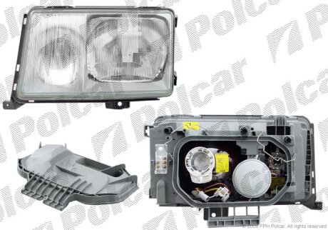 Фара основна MERC.W124+E-KL., 84- Polcar 5014091E