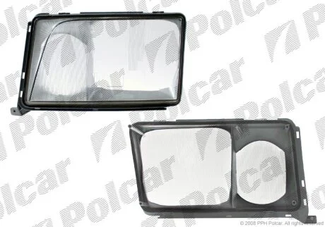 Скло фари, MERC.W124+E-KL., 84- Polcar 5014112U
