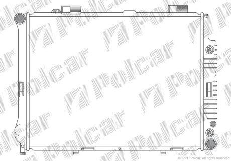 Радiатор охолодження MB210 E 200D/220D/250-320 95-03 Polcar 5015081