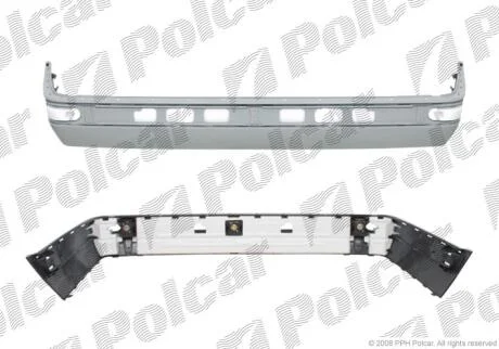 Бампер задній MERCEDES W210, 95-99 Polcar 501596