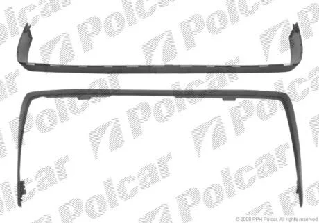 Спойлер бампера заднього Polcar 501599