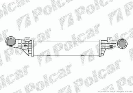 Радіатор інтеркулера MB E (W210) 2.0/2.2D/2.7D 06.97-03.03 Polcar 5015J82