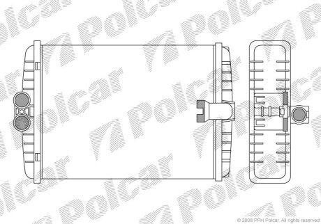 W210, CLK 97--03, SLK 96--04 радиатор отопителя Polcar 5015N81