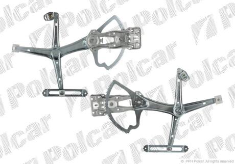 Склопідйомник електричний без електромотора MERC.W210(E-KL), 95- Polcar 5015PSG2