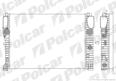 Радіатор охолодження, KLASA E (W211), 03.0 Polcar 5016081