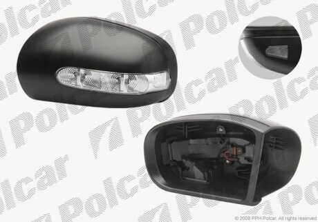 Корпус дзеркала зовнішнього правий, MERC. 211(E-KL), 02- Polcar 501655PM