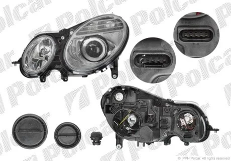 Фара основна, E-KLASSE W211 06.06- Polcar 501709E