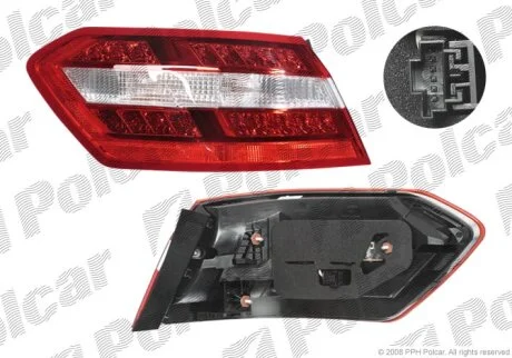 Ліхтар задній, E-KLASSE (W212) 09- Polcar 501888X