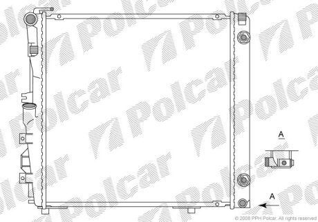 Радіатор охолодження, KLASA S (W126), 10.7 Polcar 5026081