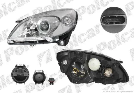 Фара основна B-KLASSE, W245 05-11 Polcar 5035092U