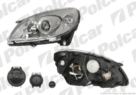 Фара основна, B-KLASSE, W245 05-11 Polcar 503510U