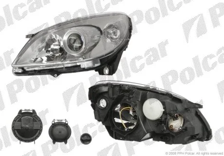 Фара основна, B-KLASSE, W245 05-11 Polcar 503510U