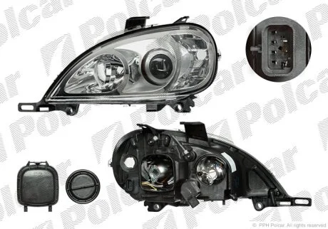 Фара основна, ML-KLASSE(W163), 98- Polcar 5044093E