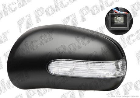 Корпус дзеркала зовнішнього правий, ML-KLASSE(W163), 01- Polcar 504455PM