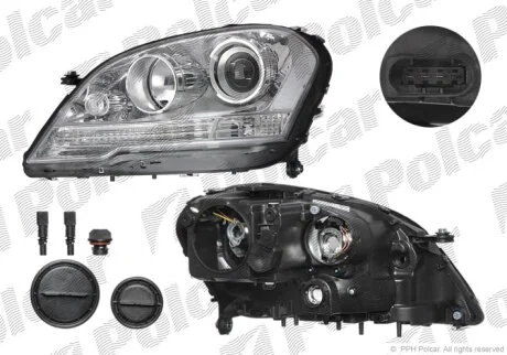 Фара основна, ML-KLASSE(W164), 05- Polcar 5045092E