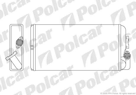 Радіатор пічки MB LK/LN2 3.0 D 84-98/T2/LN1 4.0 D 86-94/Vario 4.3 D 96- Polcar 5053N81