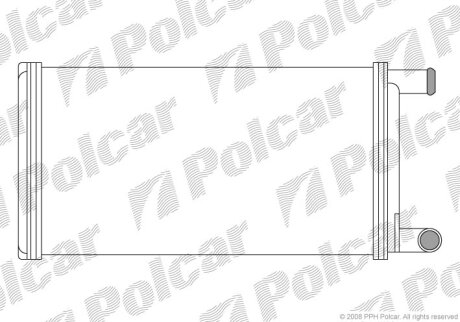 Радіатор обігріву, T1 (207-410) 77-96 Polcar 5061N82