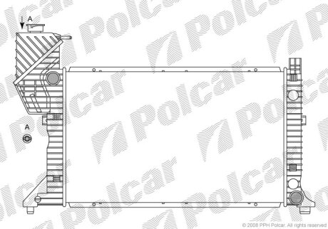 Радіатор охолодження, SPRINTER 2-t Furgon Polcar 5062083