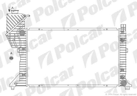 Радіатор охолодження, SPRINTER 2-t Furgon Polcar 5062084