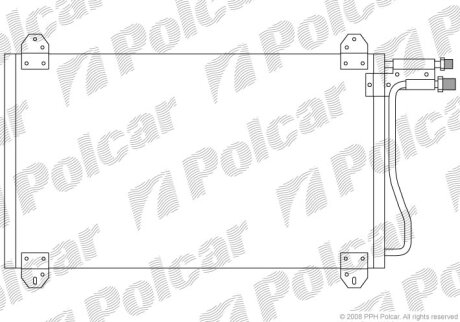 Радіатор кондиціонера, MERC. SPRINTER, 95- Polcar 5062K8C1S