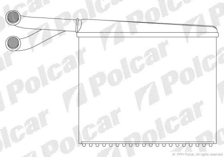 Радіатор пічки MB Sprinter 208-616 95-06 (222X170X42) Polcar 5062N82