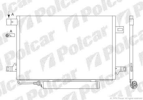Радіатор кондиціонера, MERC. SPRINTER 06- Polcar 5065K82X
