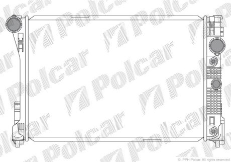 Радіатор охолодження, KLASA C (W204), 01.0 Polcar 5070083