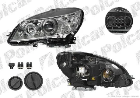 Фара основна, C-KLASSE (W204), 07- Polcar 5070102U
