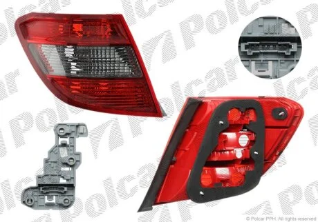 Ліхтар задній, C-KLASSE (W204), 07- Polcar 5070874X
