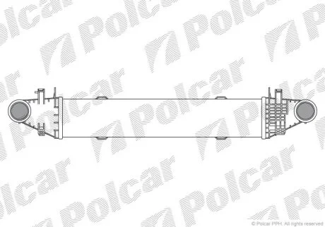 Радіатор повітря (інтеркулери), C-KLASSE (204) Polcar 5070J83