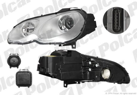 Фара основна SMART FORFOUR, 04- Polcar 509709U