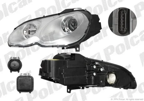 Фара основна SMART FORFOUR, 04- Polcar 509709U